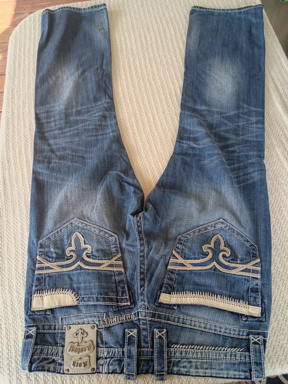 Rock Revival Men's Faded Blue Bootcut Jeans